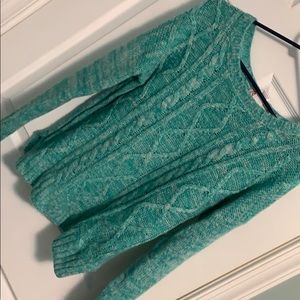 Mint green long sleeve sweater